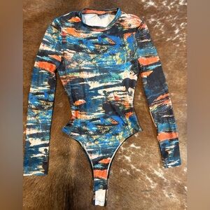 SHEIN Multicolor Abstract Top